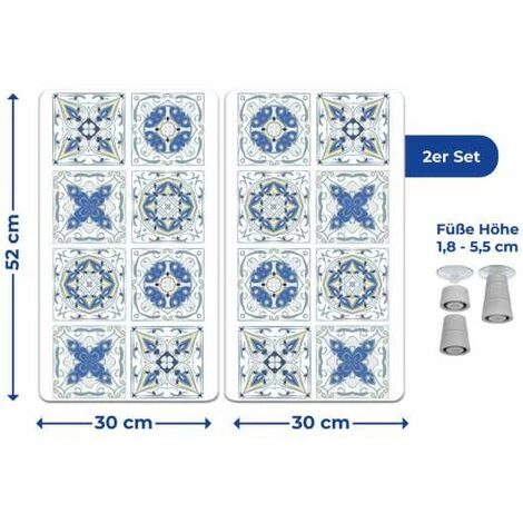 WENKO Protection Plaque De Cuisson, Couvre Plaque De Cuisson En Verre "Carreaux", Lot De 2, 30 X 52 Cm 6 WENKO Protection Plaque De Cuisson, Couvre Plaque De Cuisson En Verre "Carreaux", Lot De 2, 30 X 52 Cm – Image 4