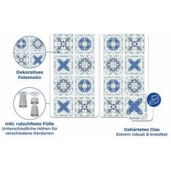 WENKO Protection Plaque De Cuisson, Couvre Plaque De Cuisson En Verre "Carreaux", Lot De 2, 30 X 52 Cm 11 WENKO Protection Plaque De Cuisson, Couvre Plaque De Cuisson En Verre "Carreaux", Lot De 2, 30 X 52 Cm -WENKO Soldes 16527669 5