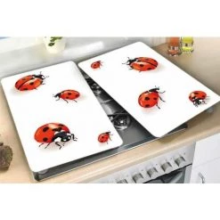 WENKO Protection Plaque De Cuisson, Couvre Plaque De Cuisson En Verre "Coccinelle", Lot De 2, Verre Trempé, 30x52 Cm, Multicolore 9 WENKO Protection Plaque De Cuisson, Couvre Plaque De Cuisson En Verre "Coccinelle", Lot De 2, Verre Trempé, 30x52 Cm, Multicolore -WENKO Soldes 16527670 3