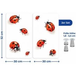 WENKO Protection Plaque De Cuisson, Couvre Plaque De Cuisson En Verre "Coccinelle", Lot De 2, Verre Trempé, 30x52 Cm, Multicolore 10 WENKO Protection Plaque De Cuisson, Couvre Plaque De Cuisson En Verre "Coccinelle", Lot De 2, Verre Trempé, 30x52 Cm, Multicolore -WENKO Soldes 16527670 4