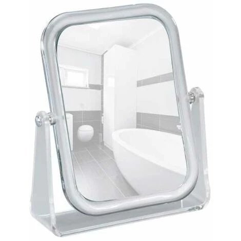 WENKO Miroir Grossissant X3 Sur Pied Noci, Miroir Maquillage Rectangulaire, Acrylique, 18x21x5,5 Cm, Transparent 3 WENKO Miroir Grossissant X3 Sur Pied Noci, Miroir Maquillage Rectangulaire, Acrylique, 18x21x5,5 Cm, Transparent