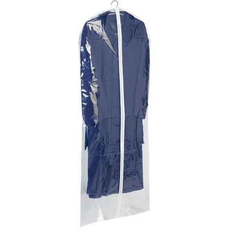 WENKO Housse De Vêtements Transparente à Suspendre, Housse De Protection Pour Costume Avec Fermeture éclair Et Ouverture Pour Cintre, Plastique, 150x60 Cm, Transparent 3 WENKO Housse De Vêtements Transparente à Suspendre, Housse De Protection Pour Costume Avec Fermeture éclair Et Ouverture Pour Cintre, Plastique, 150x60 Cm, Transparent