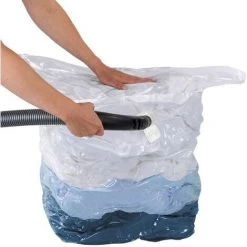 WENKO Housse De Rangement Sous Vide, Cube L, 75% D'économie De Place, Protège Les Vêtements Et Le Linge De Maison De L'humidité Et Des Mites, Polypropylène, 70x35x100 Cm, Transparent