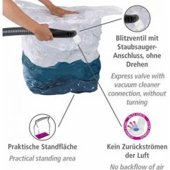 WENKO Housse De Rangement Sous Vide, Cube L, 75% D'économie De Place, Protège Les Vêtements Et Le Linge De Maison De L'humidité Et Des Mites, Polypropylène, 70x35x100 Cm, Transparent -WENKO Soldes 16527686 3