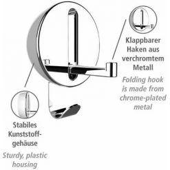 WENKO Crochet Rabattable Premium DELTA Blanc, Crochet Porte Manteau Pour L'entrée Ou Le Dressing - Crochet Porte Serviette Pour La Salle De Bain, Vis Fournies, Plastique - Métal, 8x11x2,5 Cm 9 WENKO Crochet Rabattable Premium DELTA Blanc, Crochet Porte Manteau Pour L'entrée Ou Le Dressing - Crochet Porte Serviette Pour La Salle De Bain, Vis Fournies, Plastique - Métal, 8x11x2,5 Cm -WENKO Soldes 16527715 3