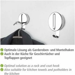 WENKO Crochet Rabattable Premium DELTA Blanc, Crochet Porte Manteau Pour L'entrée Ou Le Dressing - Crochet Porte Serviette Pour La Salle De Bain, Vis Fournies, Plastique - Métal, 8x11x2,5 Cm 10 WENKO Crochet Rabattable Premium DELTA Blanc, Crochet Porte Manteau Pour L'entrée Ou Le Dressing - Crochet Porte Serviette Pour La Salle De Bain, Vis Fournies, Plastique - Métal, 8x11x2,5 Cm -WENKO Soldes 16527715 4