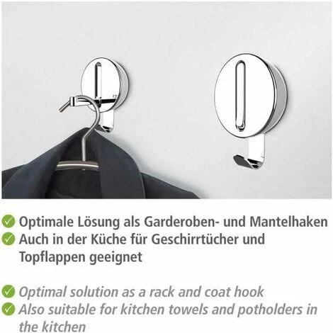 WENKO Crochet Rabattable Premium DELTA Blanc, Crochet Porte Manteau Pour L'entrée Ou Le Dressing - Crochet Porte Serviette Pour La Salle De Bain, Vis Fournies, Plastique - Métal, 8x11x2,5 Cm 6 WENKO Crochet Rabattable Premium DELTA Blanc, Crochet Porte Manteau Pour L'entrée Ou Le Dressing - Crochet Porte Serviette Pour La Salle De Bain, Vis Fournies, Plastique - Métal, 8x11x2,5 Cm – Image 4