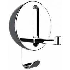 WENKO Crochet Rabattable Premium DELTA Gris, Crochet Porte Manteau Pour L'entrée Ou Le Dressing - Crochet Porte Serviette Pour La Salle De Bain, Vis Fournies, Plastique - Métal, 8x11x2,5 Cm