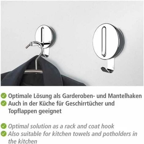 WENKO Crochet Rabattable Premium DELTA Gris, Crochet Porte Manteau Pour L'entrée Ou Le Dressing - Crochet Porte Serviette Pour La Salle De Bain, Vis Fournies, Plastique - Métal, 8x11x2,5 Cm 6 WENKO Crochet Rabattable Premium DELTA Gris, Crochet Porte Manteau Pour L'entrée Ou Le Dressing - Crochet Porte Serviette Pour La Salle De Bain, Vis Fournies, Plastique - Métal, 8x11x2,5 Cm – Image 4