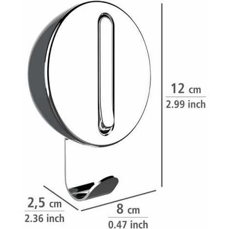 WENKO Crochet Rabattable Premium DELTA Gris, Crochet Porte Manteau Pour L'entrée Ou Le Dressing - Crochet Porte Serviette Pour La Salle De Bain, Vis Fournies, Plastique - Métal, 8x11x2,5 Cm 7 WENKO Crochet Rabattable Premium DELTA Gris, Crochet Porte Manteau Pour L'entrée Ou Le Dressing - Crochet Porte Serviette Pour La Salle De Bain, Vis Fournies, Plastique - Métal, 8x11x2,5 Cm – Image 5