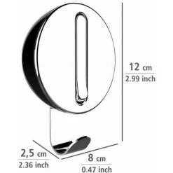 WENKO Crochet Rabattable Premium DELTA Noir, Crochet Porte Manteau Pour L'entrée Ou Le Dressing - Crochet Porte Serviette Pour La Salle De Bain, Vis Fournies, Plastique - Métal, 8x11x2,5 Cm -WENKO Soldes 16527718 5