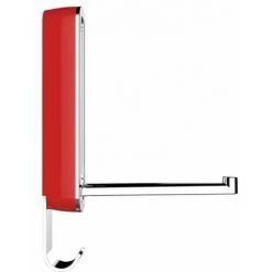 WENKO Crochet Rabattable Premium SIGMA, Crochet Porte Manteau Pour L'entrée Ou Le Dressing - Crochet Porte Serviette Pour La Salle De Bain, Vis Fournies, Plastique - Métal, 2,5x18x2,5 Cm, Rouge -WENKO Soldes 16527724 3