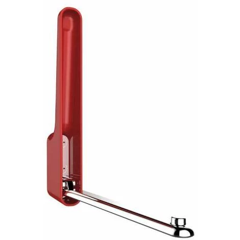 WENKO Crochet Rabattable Premium OMEGA Rouge, Crochet Porte Manteau Pour L'entrée Ou Le Dressing - Crochet Porte Serviette Pour La Salle De Bain, Vis Fournies, Plastique - Métal, 2,5x18x3,5 Cm 3 WENKO Crochet Rabattable Premium OMEGA Rouge, Crochet Porte Manteau Pour L'entrée Ou Le Dressing - Crochet Porte Serviette Pour La Salle De Bain, Vis Fournies, Plastique - Métal, 2,5x18x3,5 Cm