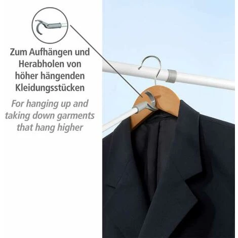 WENKO Perche à Décrocher Herkules, Pièce Détachée Pour Système De Rangement Télescopique Herkules, Acier, 3x76x1 Cm, Blanc 4 WENKO Perche à Décrocher Herkules, Pièce Détachée Pour Système De Rangement Télescopique Herkules, Acier, 3x76x1 Cm, Blanc – Image 2