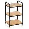 WENKO Etagere Rangement Cuisine Loft, étagère Bois Et Métal Noir Sur Pied 3 étagères De Rangement, Bambou - Métal, 42x69x33,5 Cm, Noir - Marron 2 WENKO Etagere Rangement Cuisine Loft, étagère Bois Et Métal Noir Sur Pied 3 étagères De Rangement, Bambou - Métal, 42x69x33,5 Cm, Noir - Marron -WENKO Soldes 16527751 1