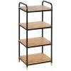WENKO Etagere Rangement Cuisine Loft, étagère Bois Et Métal Noir Sur Pied 4 étagères De Rangement, Bambou - Métal, 42x94,5x33,5 Cm, Noir - Marron 2 WENKO Etagere Rangement Cuisine Loft, étagère Bois Et Métal Noir Sur Pied 4 étagères De Rangement, Bambou - Métal, 42x94,5x33,5 Cm, Noir - Marron -WENKO Soldes 16527752 1