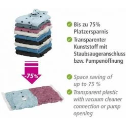 WENKO Housse De Rangement Sous Vide, Avec Valve Aspirateur, 75% D'économie De Place, Plastique, Lot De 6 Housse Sous Vide : 3 Housses 90x55 Cm Et 3 Housses 80x100 Cm, Transparent 11 WENKO Housse De Rangement Sous Vide, Avec Valve Aspirateur, 75% D'économie De Place, Plastique, Lot De 6 Housse Sous Vide : 3 Housses 90x55 Cm Et 3 Housses 80x100 Cm, Transparent -WENKO Soldes 16527764 5