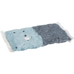 WENKO Housse De Rangement Sous Vide Spécial Valise, 75% D'économie De Place, Plastique, 3 Housses De 40x60 Cm, 2 Housses De 50x70 Cm Et Une Pompe, Transparent