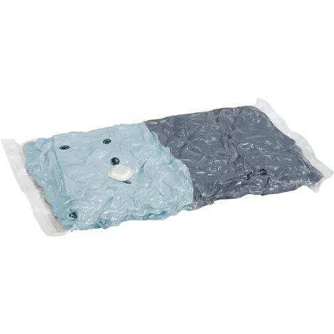 WENKO Housse De Rangement Sous Vide Spécial Valise, 75% D'économie De Place, Plastique, 3 Housses De 40x60 Cm, 2 Housses De 50x70 Cm Et Une Pompe, Transparent 3 WENKO Housse De Rangement Sous Vide Spécial Valise, 75% D'économie De Place, Plastique, 3 Housses De 40x60 Cm, 2 Housses De 50x70 Cm Et Une Pompe, Transparent