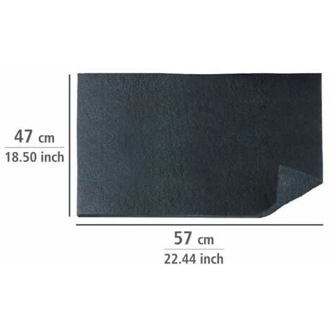 WENKO Filtre à Charbon Pour Hotte, Filtre Charbon Actif Anti Odeur, Pour Les Hottes De Taille Standard Jusqu'à 60 Cm, Polyester, 57x47 Cm, Noir 6 WENKO Filtre à Charbon Pour Hotte, Filtre Charbon Actif Anti Odeur, Pour Les Hottes De Taille Standard Jusqu'à 60 Cm, Polyester, 57x47 Cm, Noir – Image 4