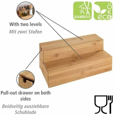 WENKO Rangement En Bambou Pour Café Et Thé 4 WENKO Rangement En Bambou Pour Café Et Thé – Image 2