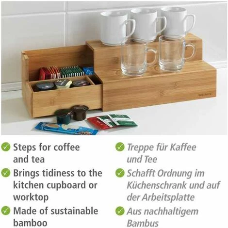 WENKO Rangement En Bambou Pour Café Et Thé 5 WENKO Rangement En Bambou Pour Café Et Thé – Image 3