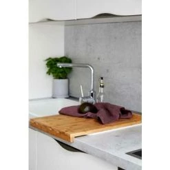 WENKO Planche à Découper Bois, Grande Planche à Découper Avec Bord De Guidage, Bambou, 45x35cm, Marron -WENKO Soldes 16527772 5