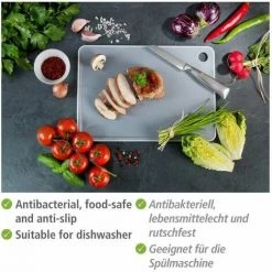 WENKO Planche à Découper Basic M, Planche à Découper Avec Surface Antibactérienne, Plastique, 29x20,5 Cm, Gris 10 WENKO Planche à Découper Basic M, Planche à Découper Avec Surface Antibactérienne, Plastique, 29x20,5 Cm, Gris -WENKO Soldes 16527782 4