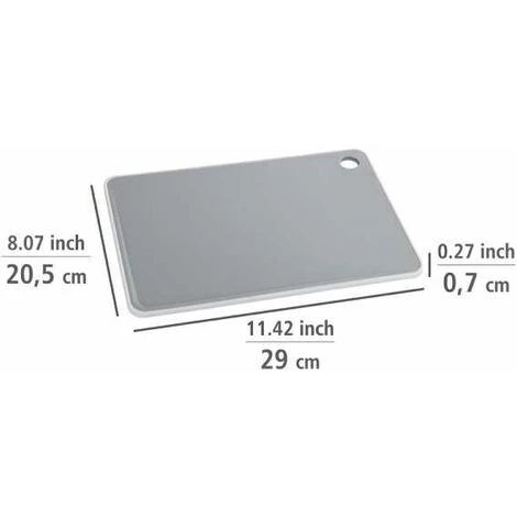 WENKO Planche à Découper Basic M, Planche à Découper Avec Surface Antibactérienne, Plastique, 29x20,5 Cm, Gris 7 WENKO Planche à Découper Basic M, Planche à Découper Avec Surface Antibactérienne, Plastique, 29x20,5 Cm, Gris – Image 5