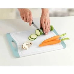 WENKO Planche à Découper Easy S, Planche à Découper Avec Surface Antibactérienne, Plastique, 28.5x20 Cm, Blanc - Bleu Clair 9 WENKO Planche à Découper Easy S, Planche à Découper Avec Surface Antibactérienne, Plastique, 28.5x20 Cm, Blanc - Bleu Clair -WENKO Soldes 16527784 3