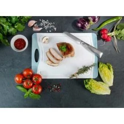 WENKO Planche à Découper Easy S, Planche à Découper Avec Surface Antibactérienne, Plastique, 28.5x20 Cm, Blanc - Bleu Clair 10 WENKO Planche à Découper Easy S, Planche à Découper Avec Surface Antibactérienne, Plastique, 28.5x20 Cm, Blanc - Bleu Clair -WENKO Soldes 16527784 4