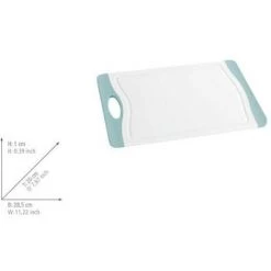 WENKO Planche à Découper Easy S, Planche à Découper Avec Surface Antibactérienne, Plastique, 28.5x20 Cm, Blanc - Bleu Clair 11 WENKO Planche à Découper Easy S, Planche à Découper Avec Surface Antibactérienne, Plastique, 28.5x20 Cm, Blanc - Bleu Clair -WENKO Soldes 16527784 5