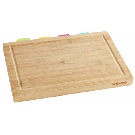 WENKO Planche à Découper Bella, Planche à Découper Anticontamination, Lot De 4 Couleurs, Bambou - Plastique, 32,5x2,3x22,5 Cm, Marron - Multicolore 4 WENKO Planche à Découper Bella, Planche à Découper Anticontamination, Lot De 4 Couleurs, Bambou - Plastique, 32,5x2,3x22,5 Cm, Marron - Multicolore – Image 2
