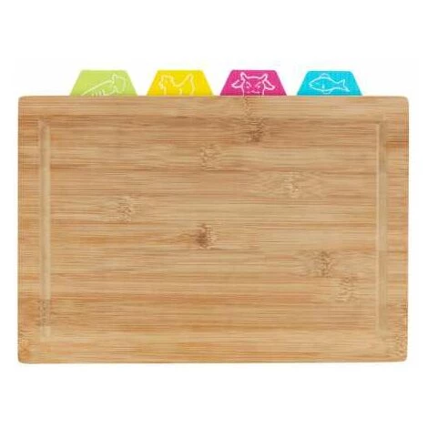 WENKO Planche à Découper Bella, Planche à Découper Anticontamination, Lot De 4 Couleurs, Bambou - Plastique, 32,5x2,3x22,5 Cm, Marron - Multicolore 7 WENKO Planche à Découper Bella, Planche à Découper Anticontamination, Lot De 4 Couleurs, Bambou - Plastique, 32,5x2,3x22,5 Cm, Marron - Multicolore – Image 5
