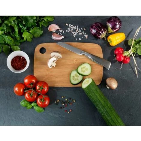 WENKO Planche à Découper S 2en1, Planche à Découper Bois Bambou Et Plateau De Service, Bambou, 23x15 Cm, Marron 5 WENKO Planche à Découper S 2en1, Planche à Découper Bois Bambou Et Plateau De Service, Bambou, 23x15 Cm, Marron – Image 3