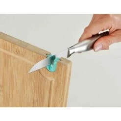 WENKO Planche à Découper Bois Avec Aiguiseur De Couteaux L, Bambou, 36x28 Cm, Marron -WENKO Soldes 16527802 3