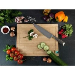 WENKO Planche à Découper Bois Avec Aiguiseur De Couteaux L, Bambou, 36x28 Cm, Marron -WENKO Soldes 16527802 5