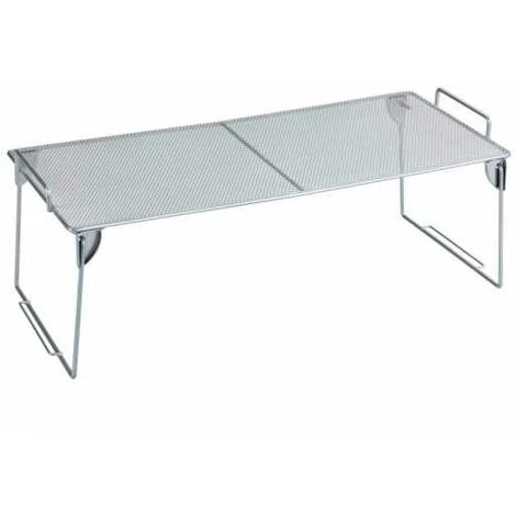 WENKO Demi Étagère De Cuisine Empilable Et Rétractable, Rangement Placard Cuisine Gain De Place, Métal, 45x20x15 Cm, Argent 3 WENKO Demi Étagère De Cuisine Empilable Et Rétractable, Rangement Placard Cuisine Gain De Place, Métal, 45x20x15 Cm, Argent