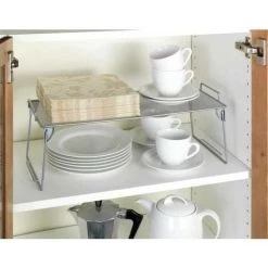 WENKO Demi Étagère De Cuisine Empilable Et Rétractable, Rangement Placard Cuisine Gain De Place, Métal, 45x20x15 Cm, Argent 9 WENKO Demi Étagère De Cuisine Empilable Et Rétractable, Rangement Placard Cuisine Gain De Place, Métal, 45x20x15 Cm, Argent -WENKO Soldes 16527803 3