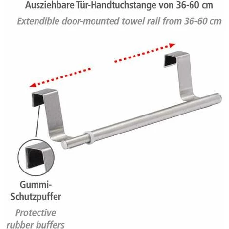WENKO Barre Porte-serviettes De Porte Télescopique 4 WENKO Barre Porte-serviettes De Porte Télescopique – Image 2