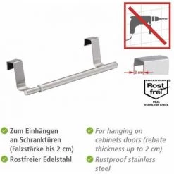 WENKO Barre Porte-serviettes De Porte Télescopique 9 WENKO Barre Porte-serviettes De Porte Télescopique -WENKO Soldes 16527810 3