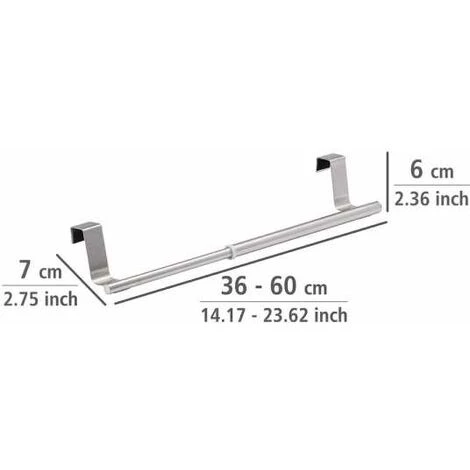 WENKO Barre Porte-serviettes De Porte Télescopique 6 WENKO Barre Porte-serviettes De Porte Télescopique – Image 4