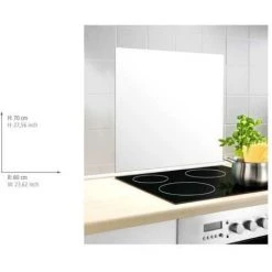WENKO Fond De Hotte, Crédence Cuisine Verre, Verre Trempé, 60x70 Cm, Blanc -WENKO Soldes 16527820 4