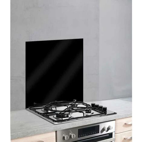 WENKO Fond De Hotte, Crédence Cuisine Verre, Verre Trempé, 60x70 Cm, Noir 5 WENKO Fond De Hotte, Crédence Cuisine Verre, Verre Trempé, 60x70 Cm, Noir – Image 3