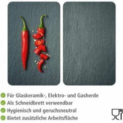 WENKO Protection Plaque De Cuisson, Couvre Plaque De Cuisson En Verre "Cayenne", Lot De 2, Verre Trempé, 30x52 Cm, Multicolore 9 WENKO Protection Plaque De Cuisson, Couvre Plaque De Cuisson En Verre "Cayenne", Lot De 2, Verre Trempé, 30x52 Cm, Multicolore -WENKO Soldes 16527825 3