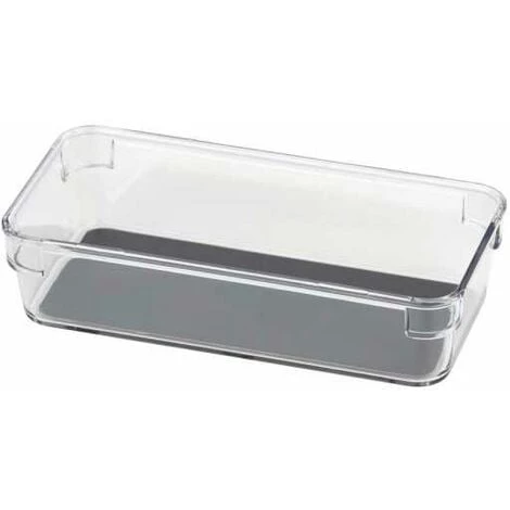 WENKO Organiseur De Tiroir Long S, Rangement Tiroir, Plastique De Haute Qualité, 9x18.5x4.5cm, Transparent 3 WENKO Organiseur De Tiroir Long S, Rangement Tiroir, Plastique De Haute Qualité, 9x18.5x4.5cm, Transparent