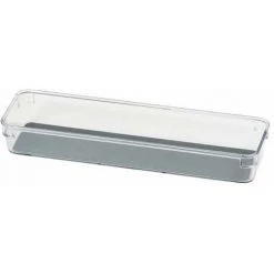 WENKO Organiseur De Tiroir Long L, Rangement Tiroir, Plastique De Haute Qualité, 9x32x4.5cm, Transparent