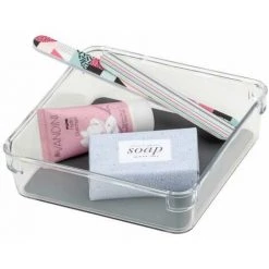WENKO Organiseur De Tiroir Cube M, Rangement Tiroir, Plastique De Haute Qualité, 16x16x4.5cm, Transparent -WENKO Soldes 16527921 3
