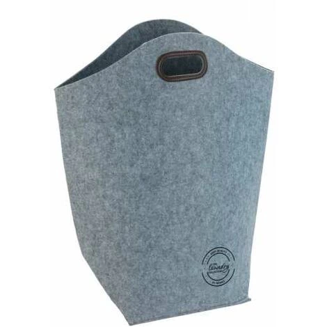 WENKO Panier à Linge Et Panier De Rangement En Feutre, Panier à Linge Sale Avec Poignée De Transport, Capacité 42L, Polyester, 45x60x25 Cm, Gris 3 WENKO Panier à Linge Et Panier De Rangement En Feutre, Panier à Linge Sale Avec Poignée De Transport, Capacité 42L, Polyester, 45x60x25 Cm, Gris