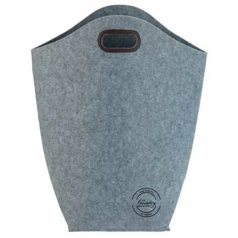 WENKO Panier à Linge Et Panier De Rangement En Feutre, Panier à Linge Sale Avec Poignée De Transport, Capacité 42L, Polyester, 45x60x25 Cm, Gris 5 WENKO Panier à Linge Et Panier De Rangement En Feutre, Panier à Linge Sale Avec Poignée De Transport, Capacité 42L, Polyester, 45x60x25 Cm, Gris – Image 3